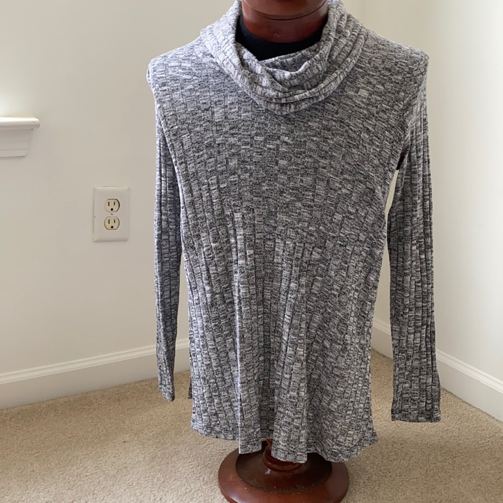 Cow neck long sleeve top